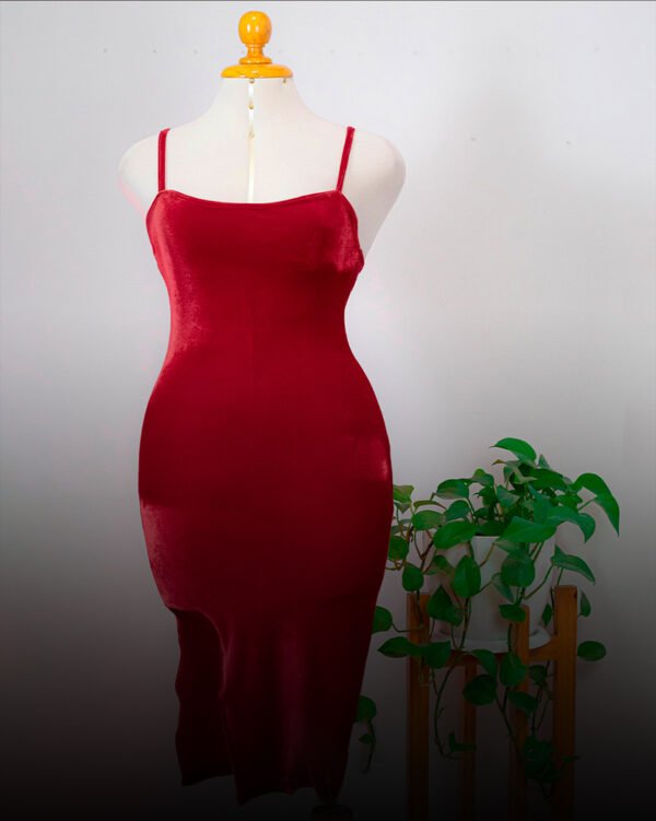 Vestido Tercio Pelo Verde - Rojo - Negro